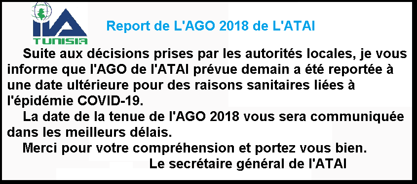 Report de L'AGO 2018 de L'ATAI